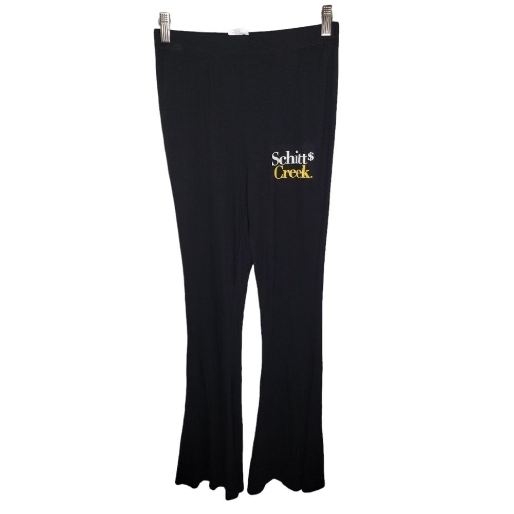 Schitts Creek women's black flare loung pants size xs